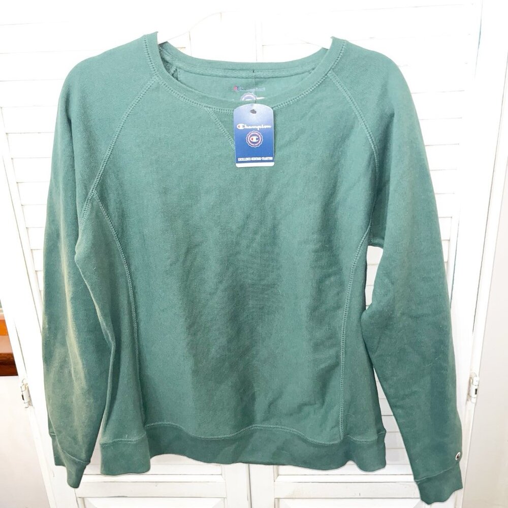 Vintage Champion Reverse Weave Sweatshirt Unisex Forest Green 90s USA NWT Large